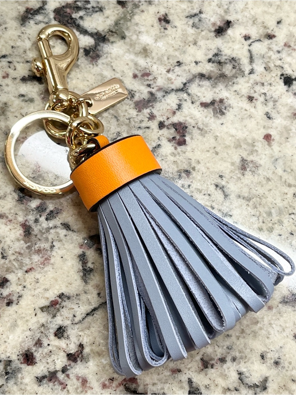 Coach Leather Tassel Bag Charm NWT